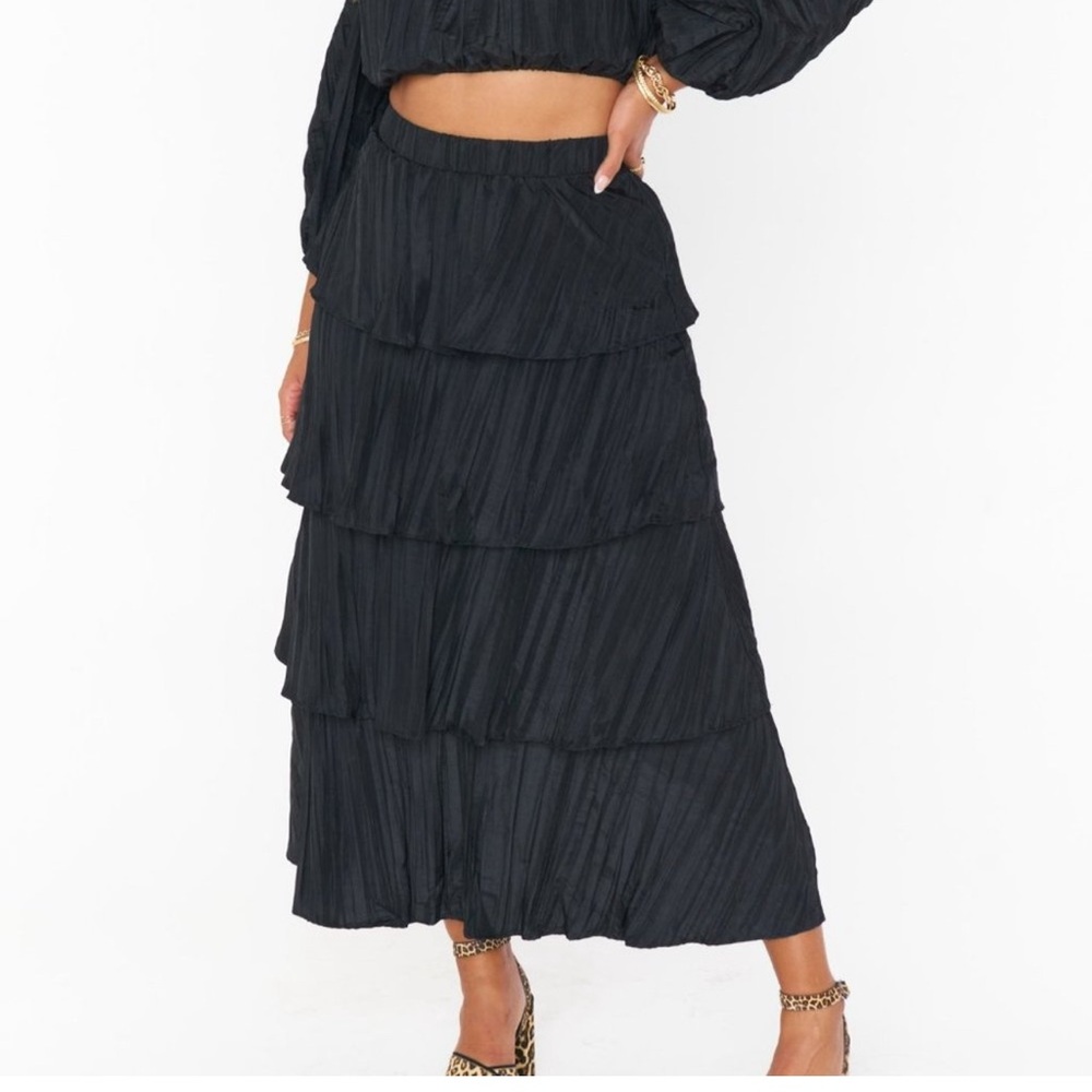 Show Me Your Mumu Black Tiered Skirt